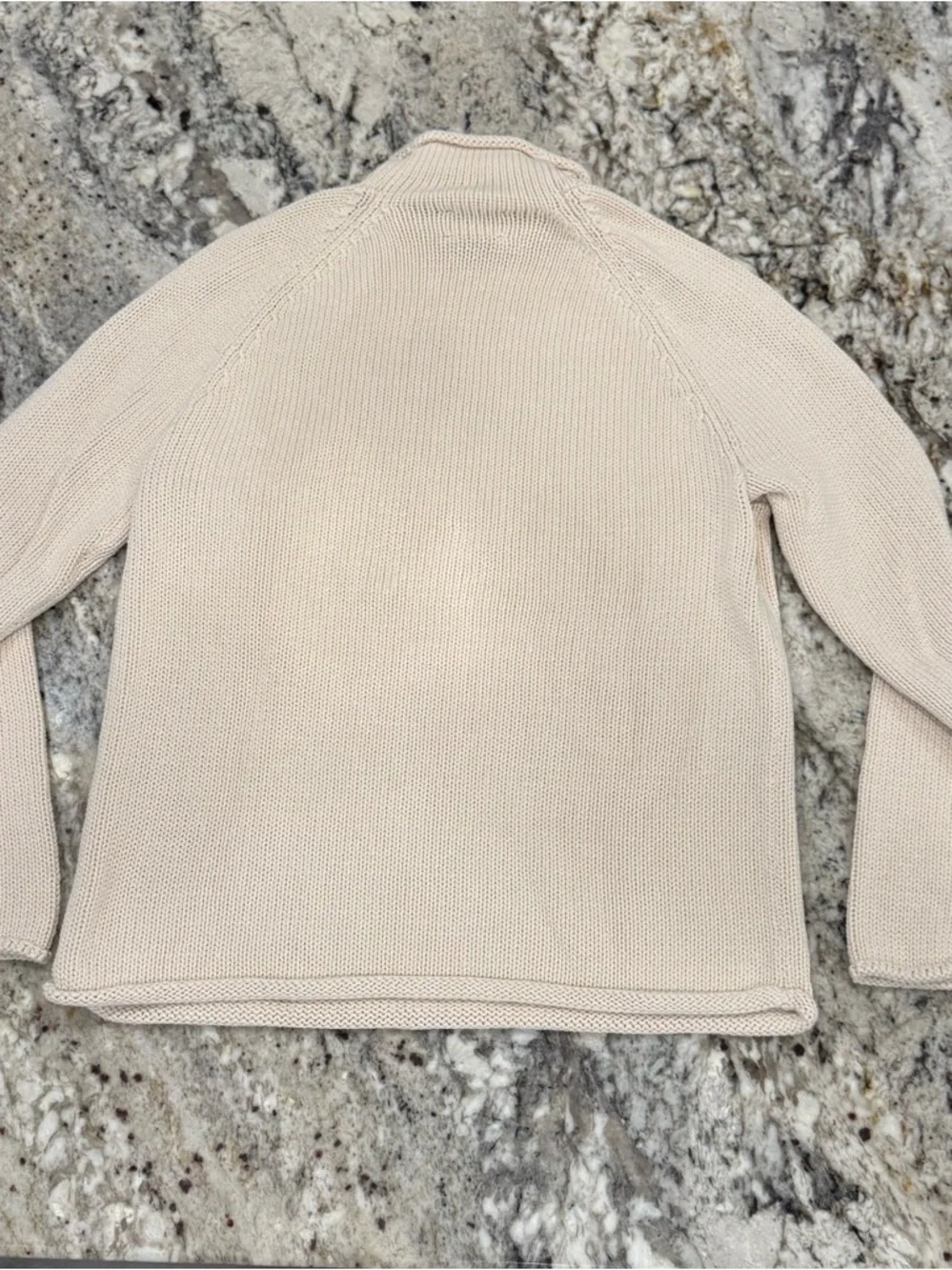J. Crew Cream Knit Rollneck Cotton Sweater Size XXS - Picture 2 of 4